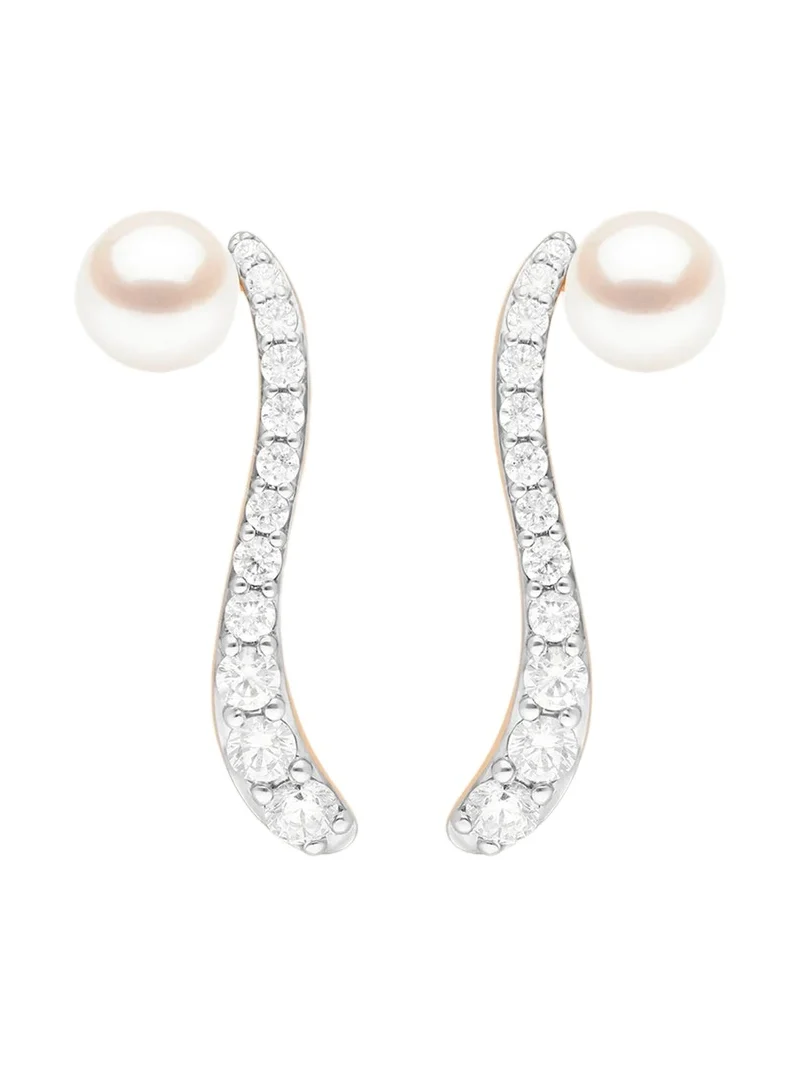 18K Ray Pearl and Diamond Earrings 18K Ray Pearl and Diamond Earrings