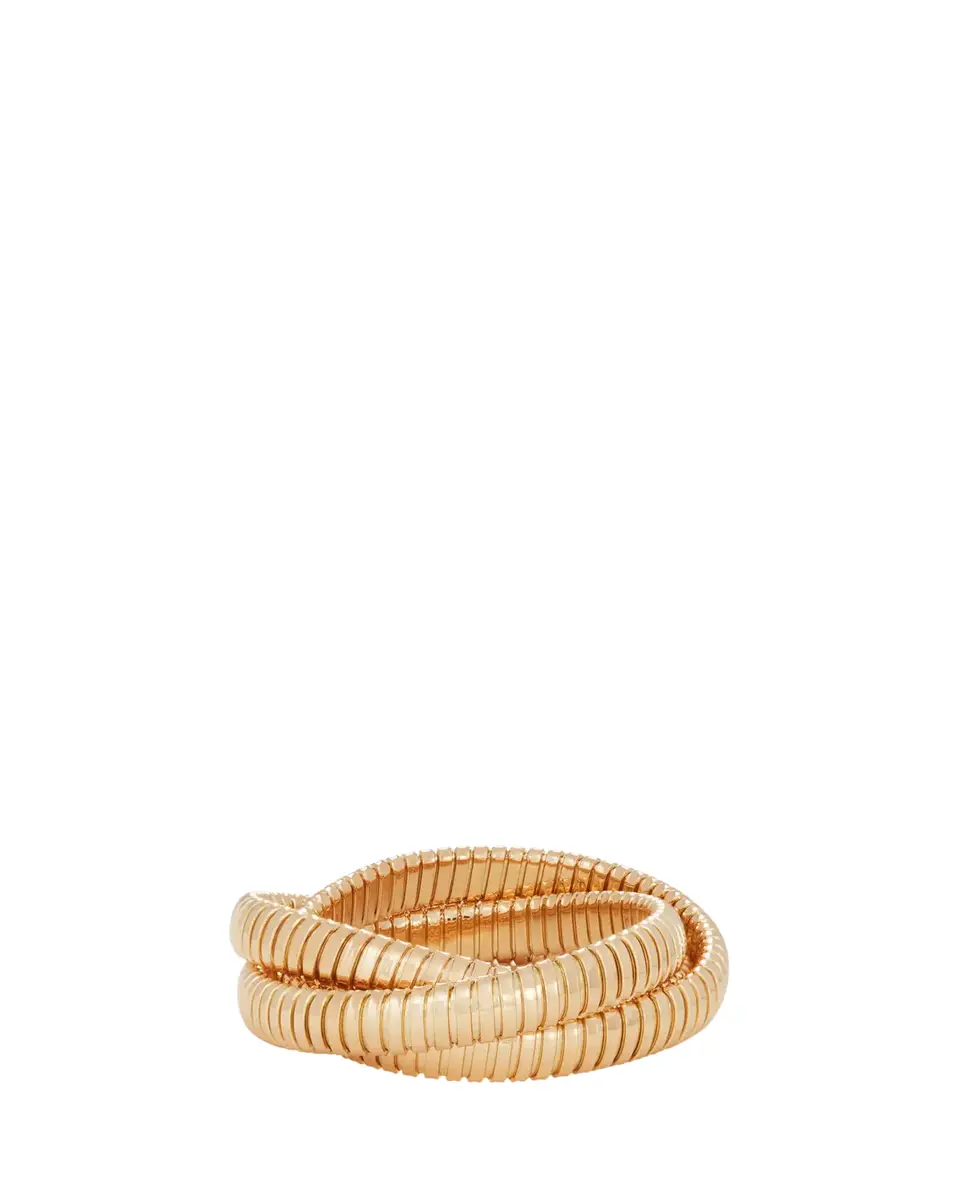 SIDNEY GARBER 18K Yellow Gold 3 Band 9mm Rolling Bracelet | Thumbnail 2