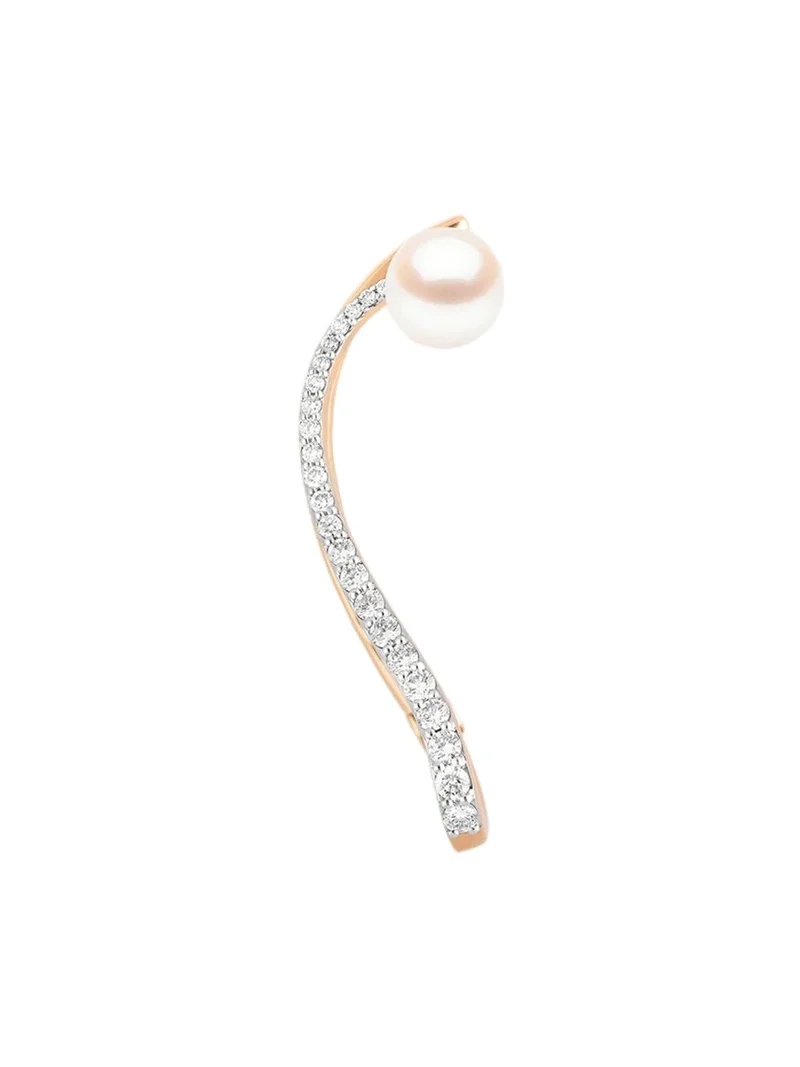 18K Pearl Astral Earring, Single 18K Pearl Astral Earring, Single