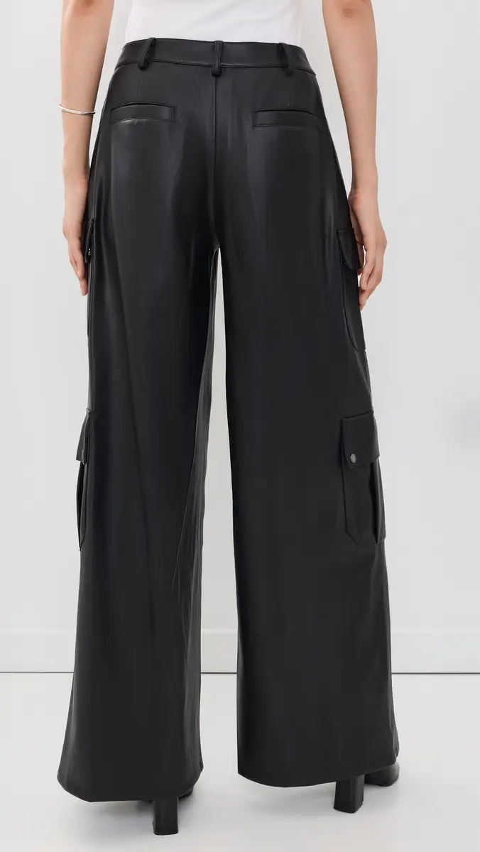 L'Agence Isolde Faux Leather Cargo Pants | Thumbnail 3 L'Agence Isolde Faux Leather Cargo Pants | Thumbnail 3