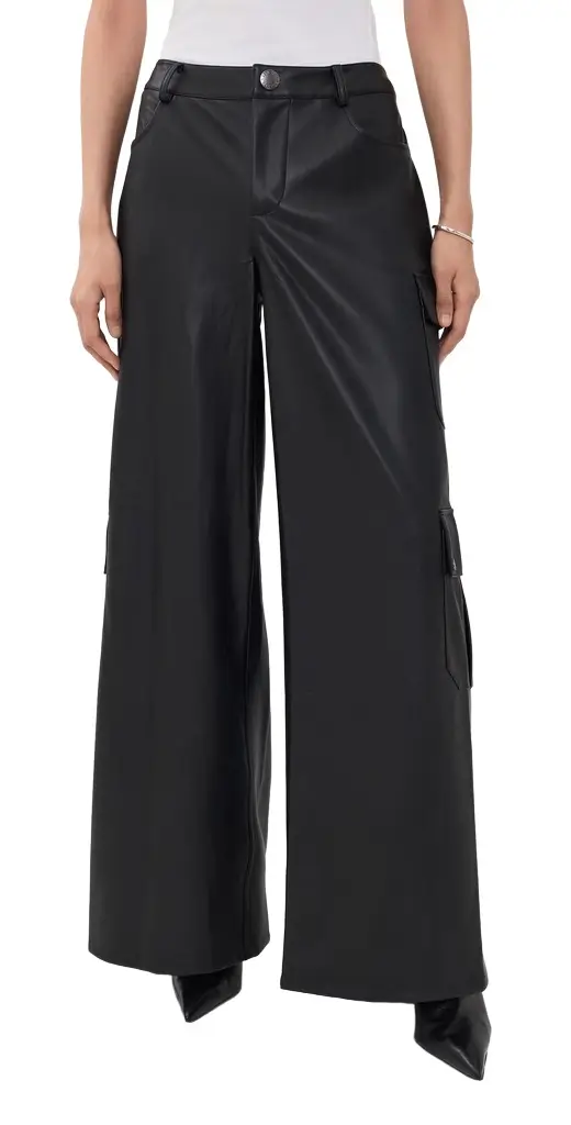 L'Agence Isolde Faux Leather Cargo Pants