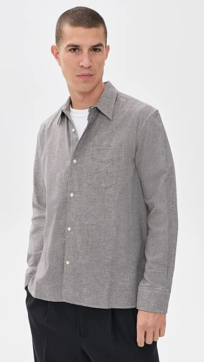 OFFICINE GÉNÉRALE Guido Brush Co Puppytooth Shirt | Thumbnail 2 OFFICINE GÉNÉRALE Guido Brush Co Puppytooth Shirt | Thumbnail 2