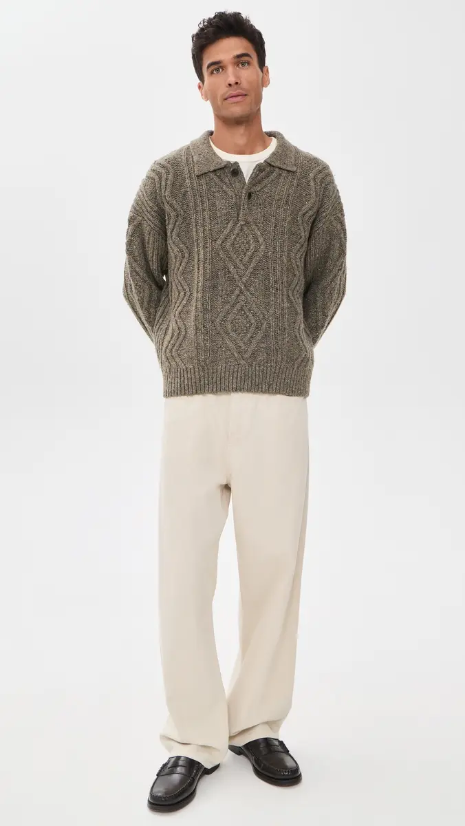 Frame Cable Polo Sweater | Thumbnail 5