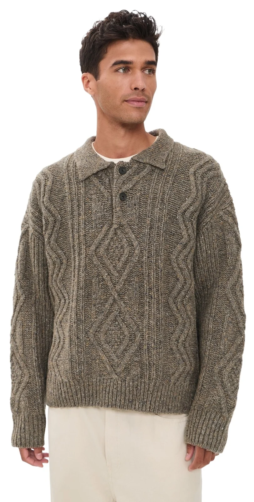 Cable Polo Sweater Cable Polo Sweater
