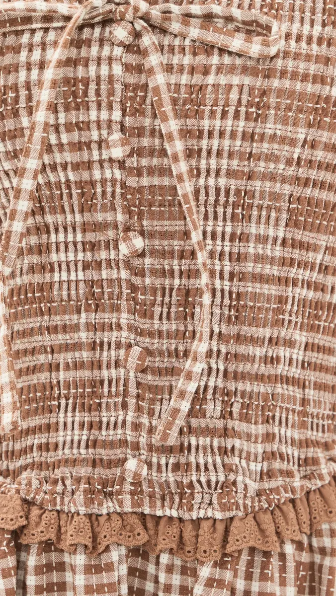 Moon River Smocked Lace Insert Midi Dress | Thumbnail 6 Moon River Smocked Lace Insert Midi Dress | Thumbnail 6