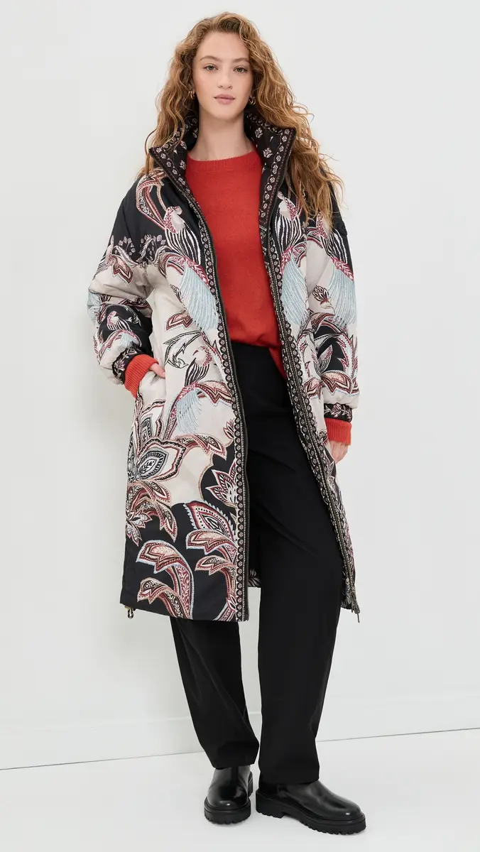 Farm Rio Reversible Tapestry Dream Puffer Coat | Thumbnail 2 Farm Rio Reversible Tapestry Dream Puffer Coat | Thumbnail 2