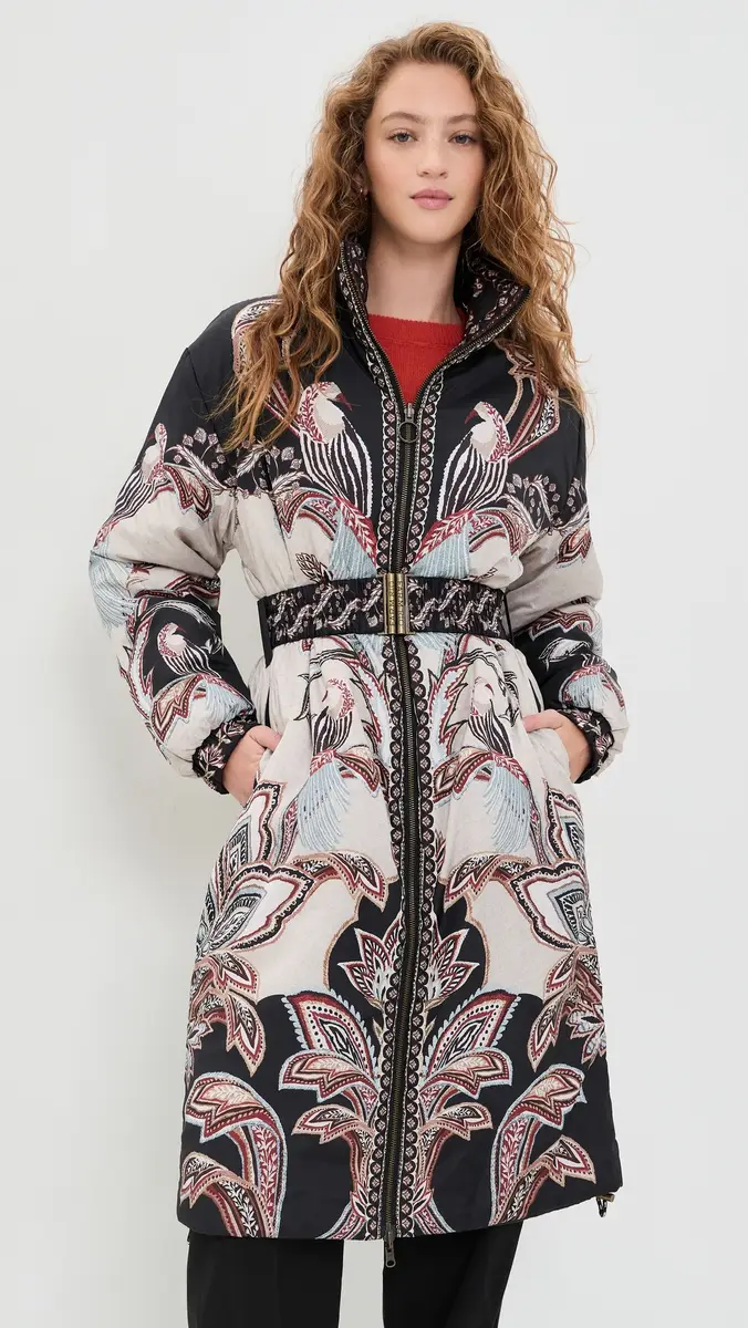 Farm Rio Reversible Tapestry Dream Puffer Coat | Thumbnail 3 Farm Rio Reversible Tapestry Dream Puffer Coat | Thumbnail 3