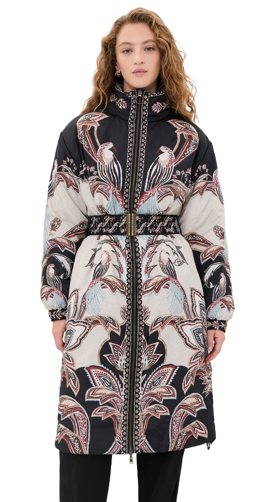 Farm Rio Reversible Tapestry Dream Puffer Coat