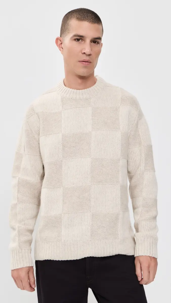 Les Deux Check Knit Sweater | Thumbnail 2 Les Deux Check Knit Sweater | Thumbnail 2