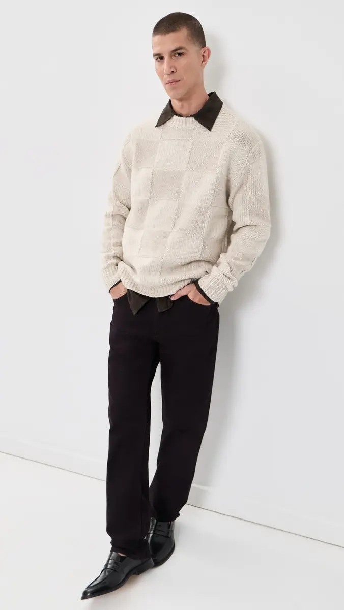 Les Deux Check Knit Sweater | Thumbnail 5 Les Deux Check Knit Sweater | Thumbnail 5