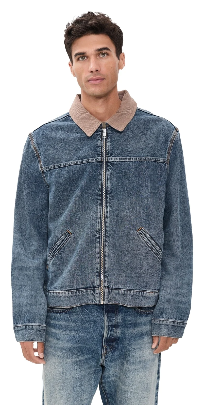 Frame Denim Zip Trucker Jacket