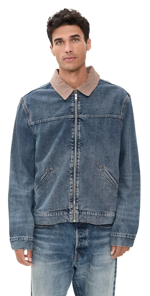 Frame Denim Zip Trucker Jacket