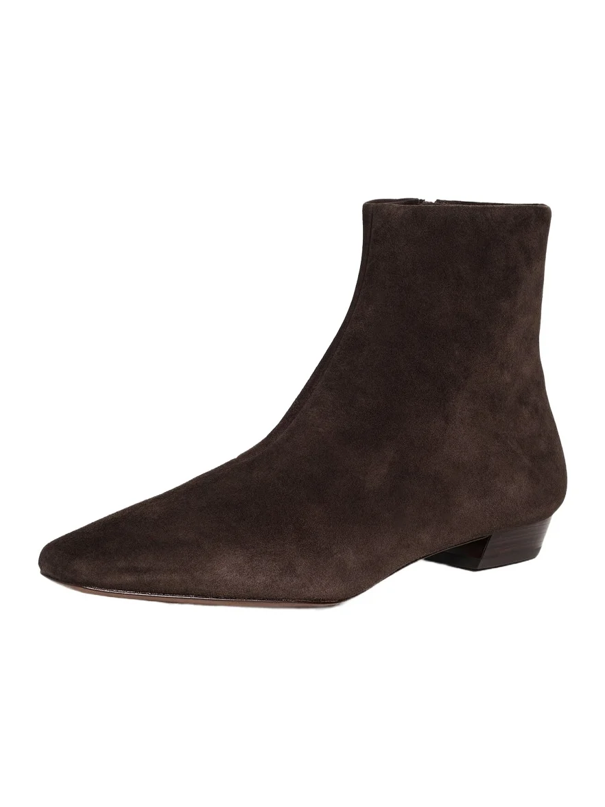 Siya Suede Flat Ankle Boots Siya Suede Flat Ankle Boots