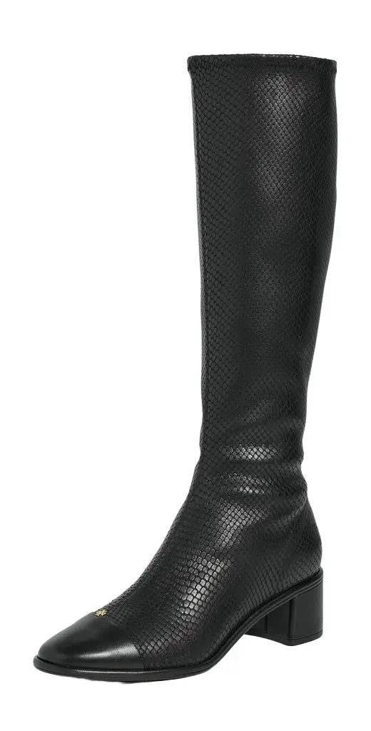 Tory Burch Cap-Toe Knee High Boots