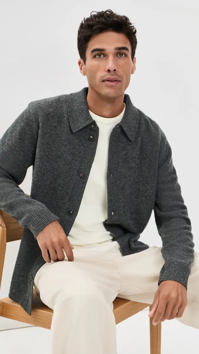 Frame Boiled Wool Cardigan | Thumbnail 2 Frame Boiled Wool Cardigan | Thumbnail 2