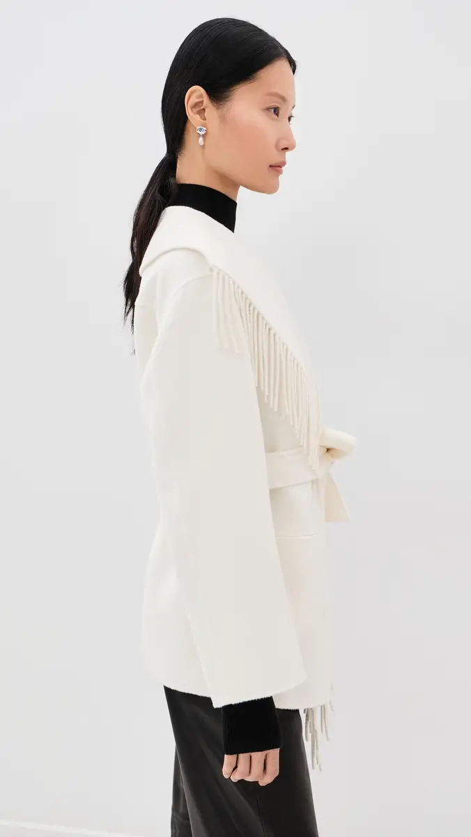 Simkhai Rowen Double-Faced Wool Fringe Jacket | Thumbnail 4 Simkhai Rowen Double-Faced Wool Fringe Jacket | Thumbnail 4