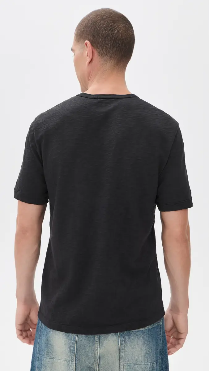 Alex Mill Standard T-Shirt In Slub Cotton- Black | Thumbnail 3 Alex Mill Standard T-Shirt In Slub Cotton- Black | Thumbnail 3