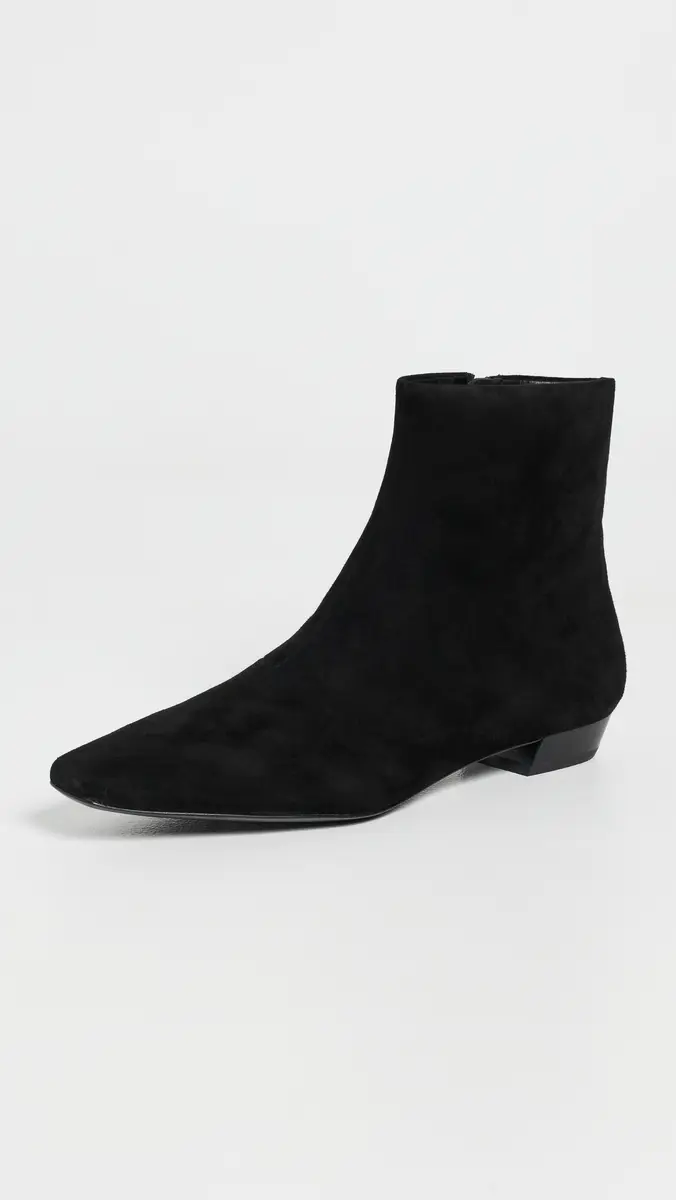 Loeffler Randall Siya Suede Flat Ankle Boots | Thumbnail 2