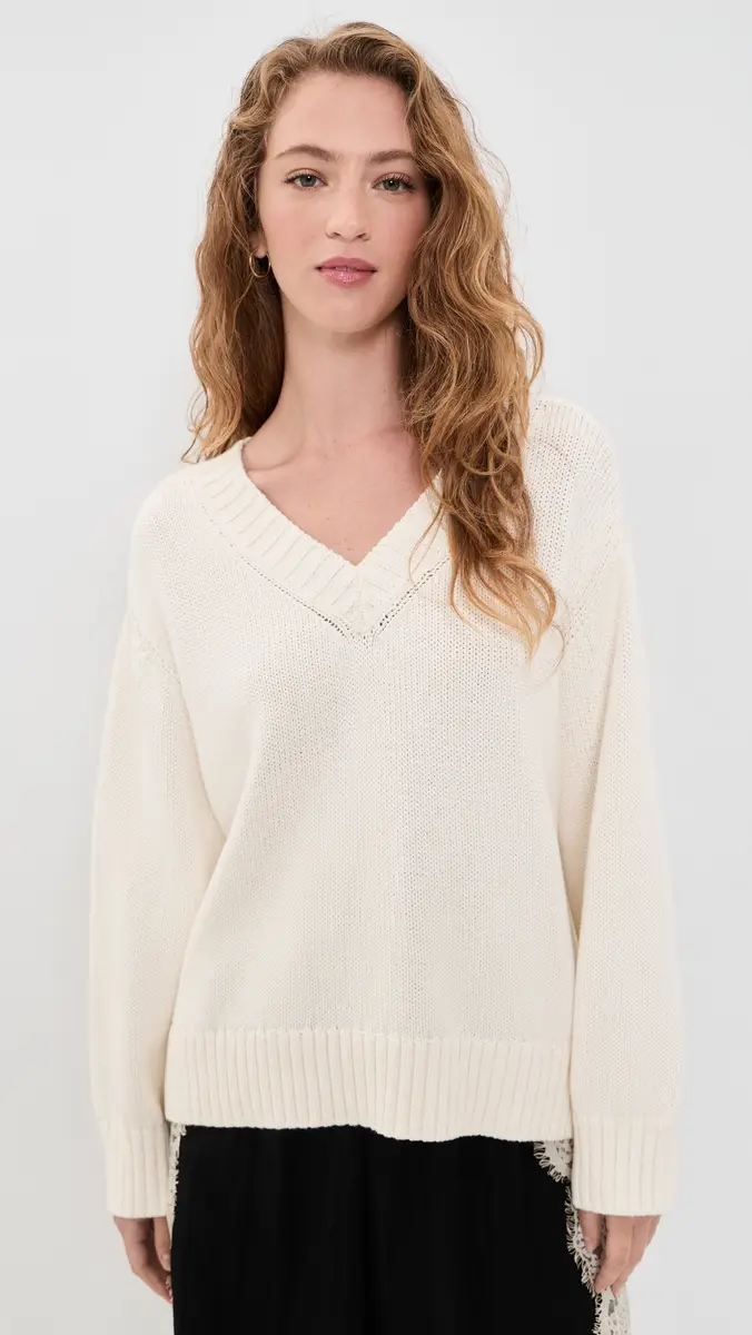 L'Agence Oversized V Neck Pullover | Thumbnail 2