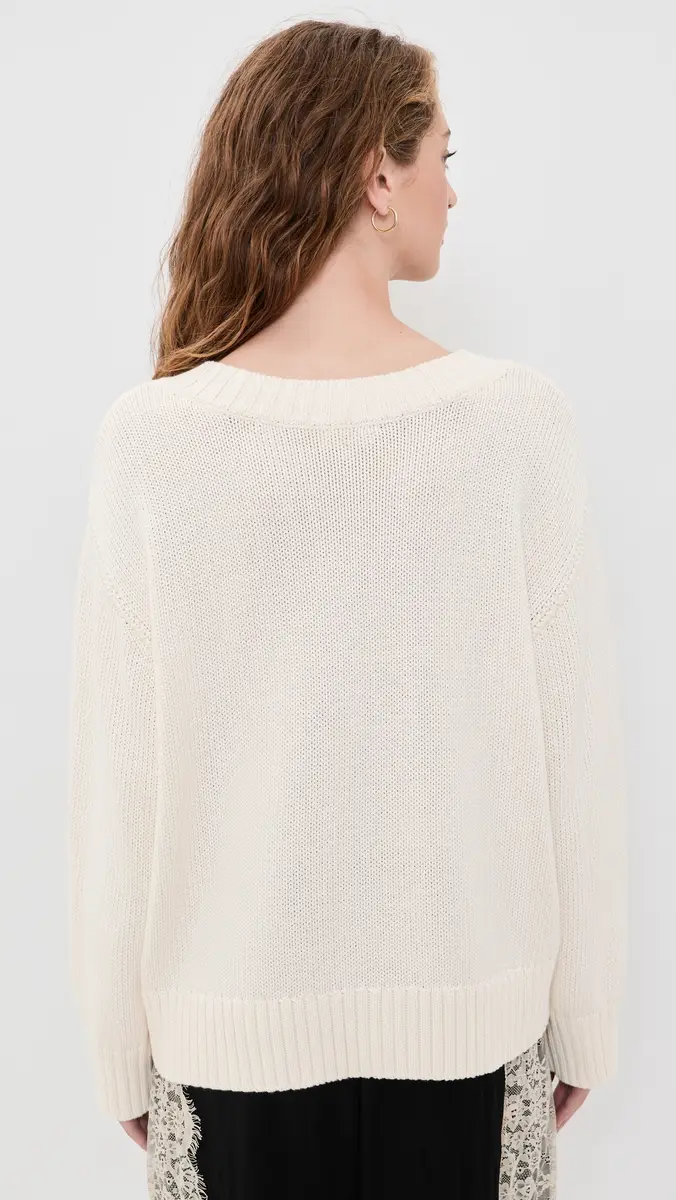 L'Agence Oversized V Neck Pullover | Thumbnail 3