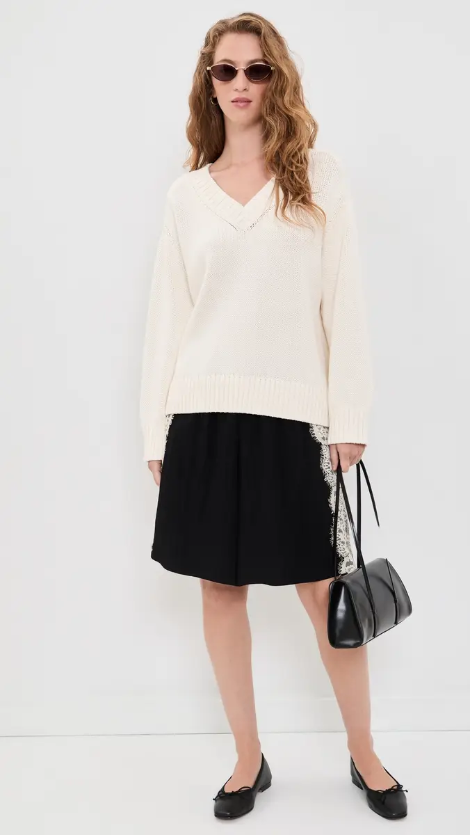 L'Agence Oversized V Neck Pullover | Thumbnail 5