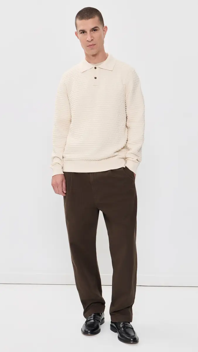 Les Deux Check Structure Knitted Polo | Thumbnail 6 Les Deux Check Structure Knitted Polo | Thumbnail 6