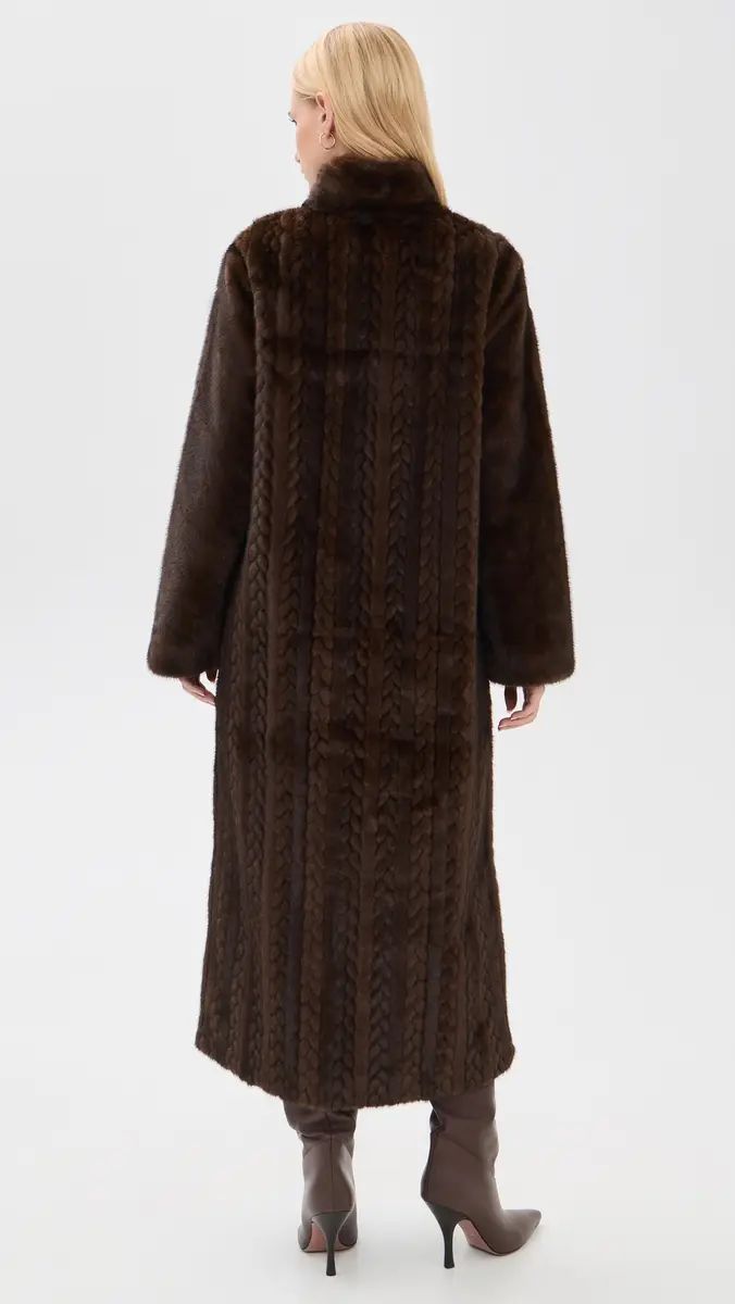Avec Les Filles Combo Body Long Coat | Thumbnail 3