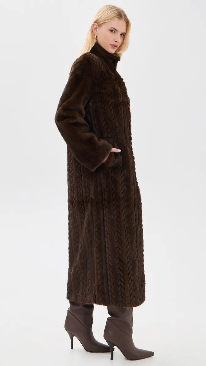 Avec Les Filles Combo Body Long Coat | Thumbnail 4