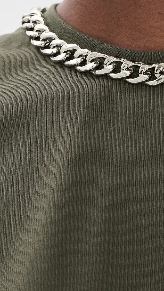 Essentiel Antwerp Klaim T-Shirt with Chain Dusty Green | Thumbnail 6 Essentiel Antwerp Klaim T-Shirt with Chain Dusty Green | Thumbnail 6