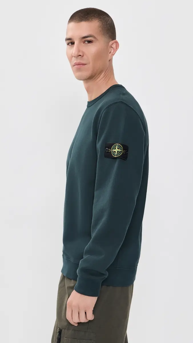 Stone Island Brushed Cotton Fleece Sweatshirt | Thumbnail 4 Stone Island Brushed Cotton Fleece Sweatshirt | Thumbnail 4