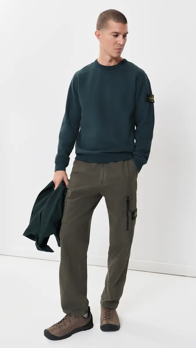 Stone Island Brushed Cotton Fleece Sweatshirt | Thumbnail 5 Stone Island Brushed Cotton Fleece Sweatshirt | Thumbnail 5