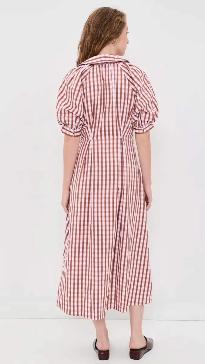 English Factory Gingham Check Midi Dress | Thumbnail 3 English Factory Gingham Check Midi Dress | Thumbnail 3