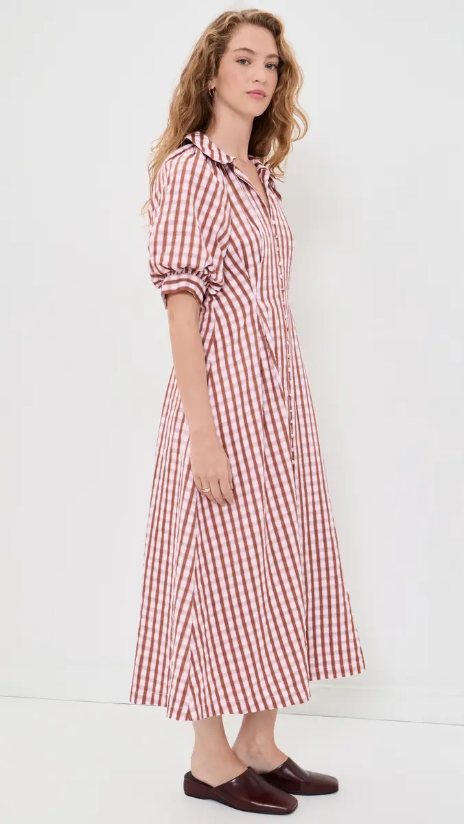 English Factory Gingham Check Midi Dress | Thumbnail 4 English Factory Gingham Check Midi Dress | Thumbnail 4