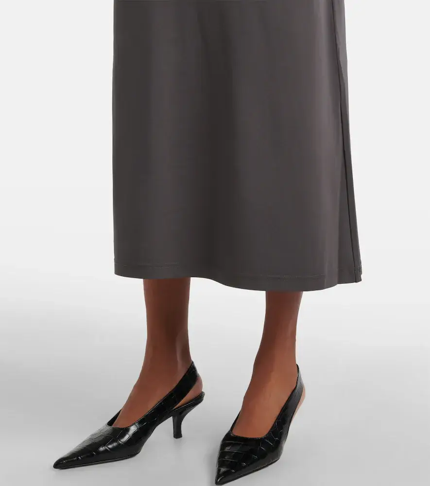 TOTEME Draped jersey midi dress | Thumbnail 3