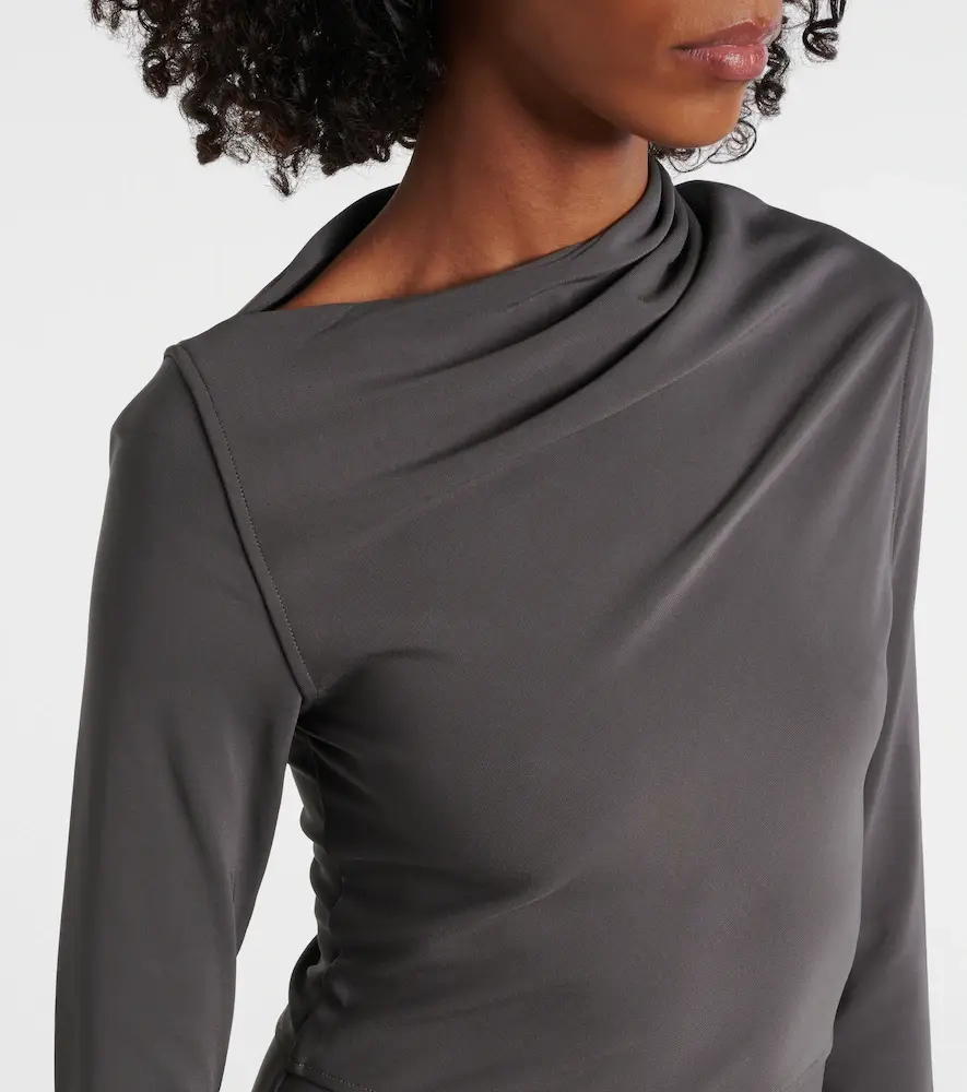 TOTEME Draped jersey midi dress | Thumbnail 4