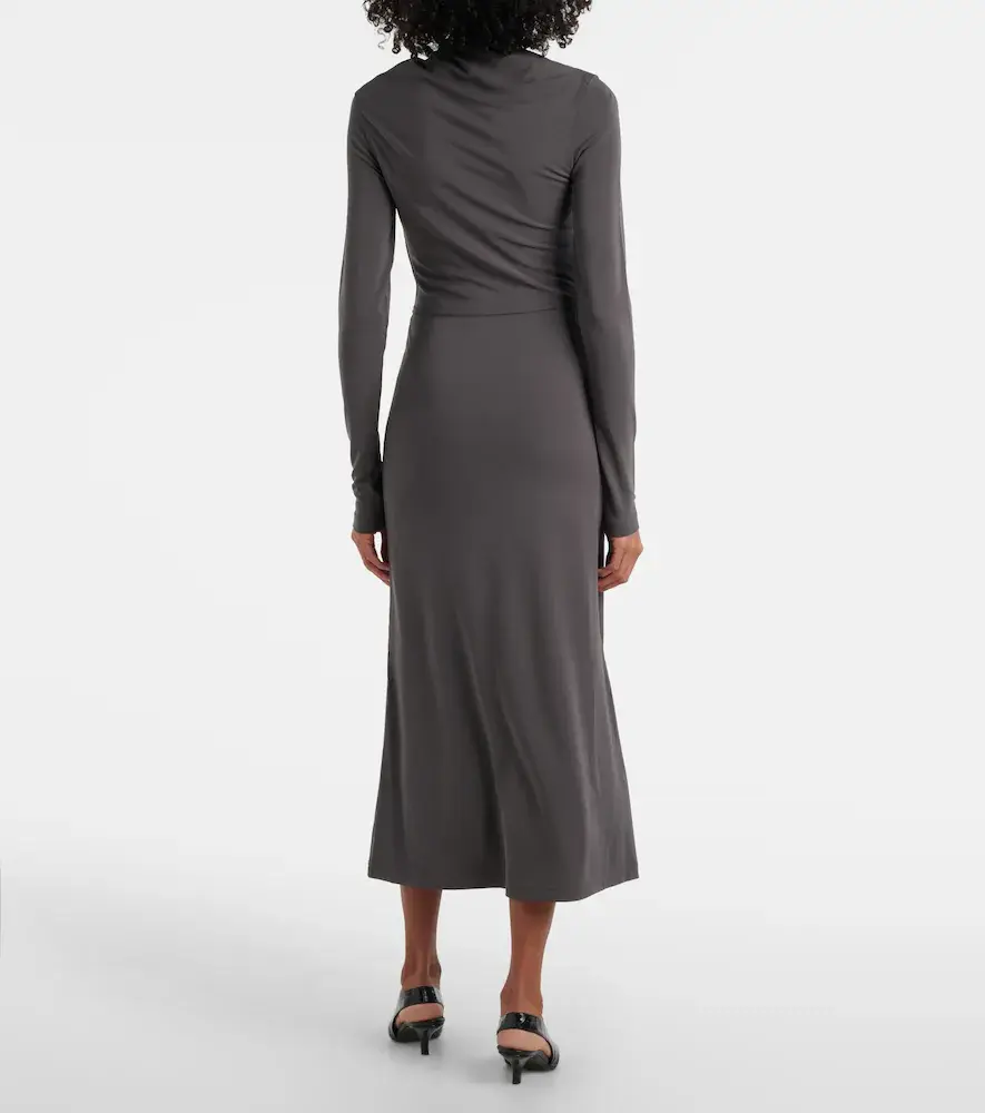 TOTEME Draped jersey midi dress | Thumbnail 5