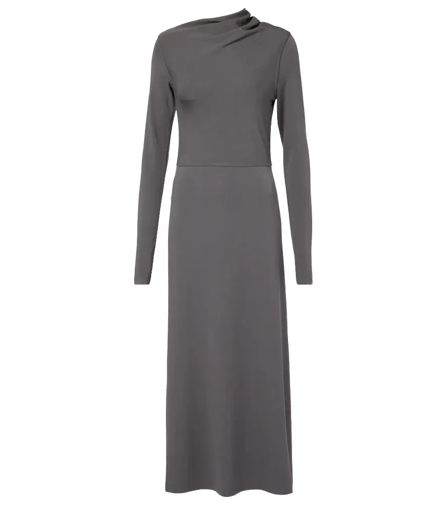 TOTEME Draped jersey midi dress