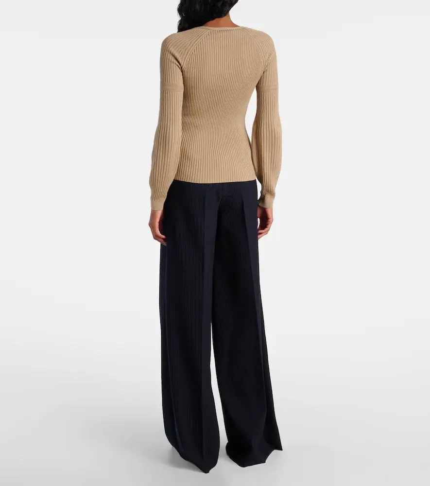 Max Mara Gioiosa ribbed-knit cotton sweater | Thumbnail 4 Max Mara Gioiosa ribbed-knit cotton sweater | Thumbnail 4