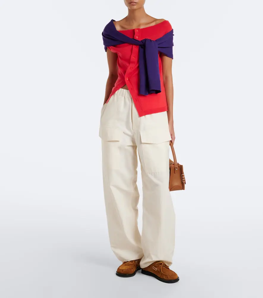 JW Anderson Layered off-shoulder wool top | Thumbnail 4