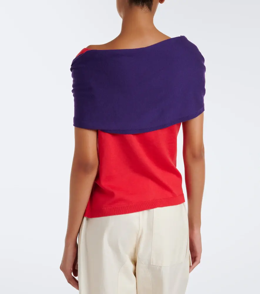 JW Anderson Layered off-shoulder wool top | Thumbnail 5