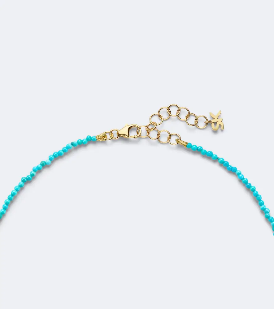 Suzanne Kalan Infinite 18kt gold beaded necklace with turquoise and diamonds | Thumbnail 2 Suzanne Kalan Infinite 18kt gold beaded necklace with turquoise and diamonds | Thumbnail 2