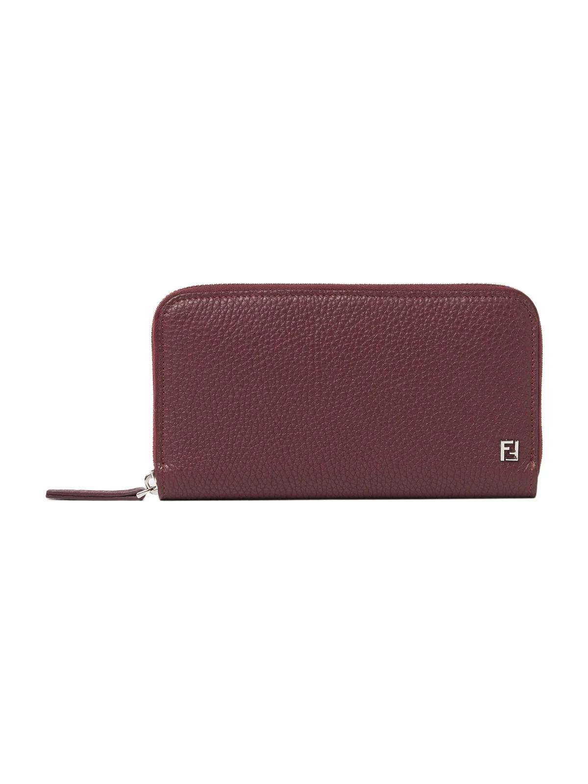 Fendi FF Zip Around Full-Grain Leather Wallet