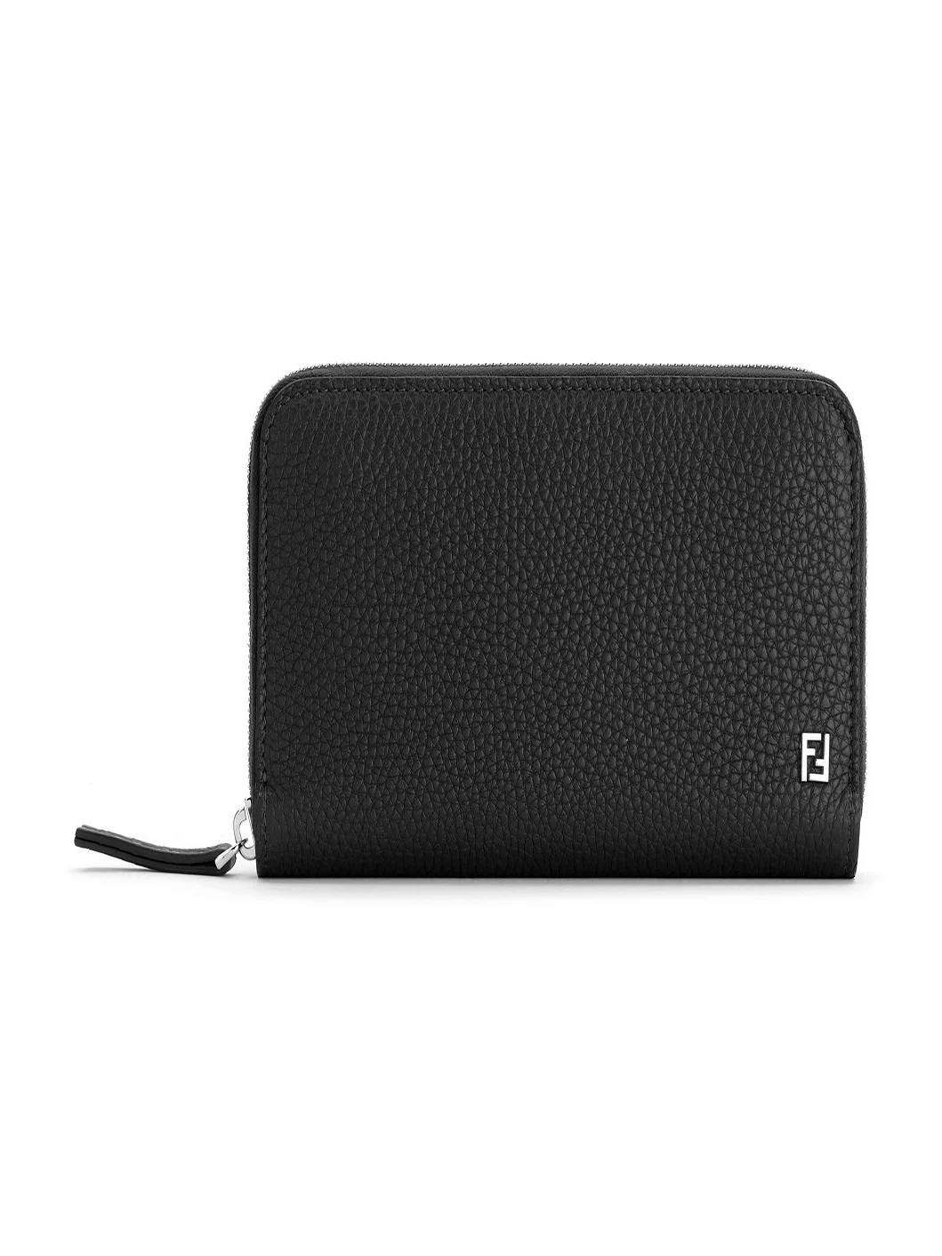 Fendi FF Zip Around Full-Grain Leather Wallet