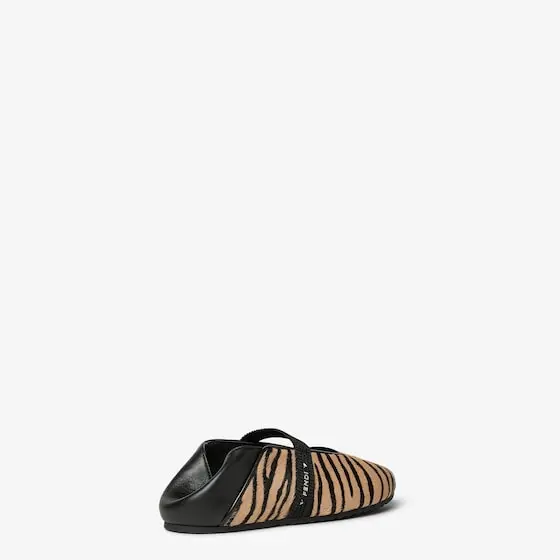 Fendi Academia Hair-On Leather Ballet Flats | Thumbnail 3 Fendi Academia Hair-On Leather Ballet Flats | Thumbnail 3