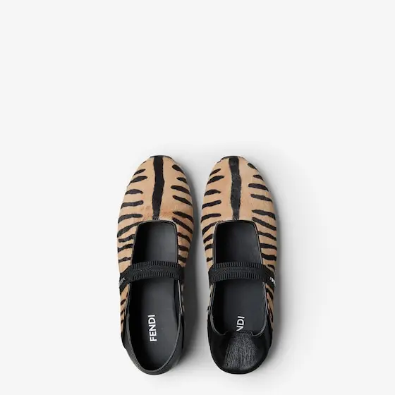 Fendi Academia Hair-On Leather Ballet Flats | Thumbnail 5 Fendi Academia Hair-On Leather Ballet Flats | Thumbnail 5
