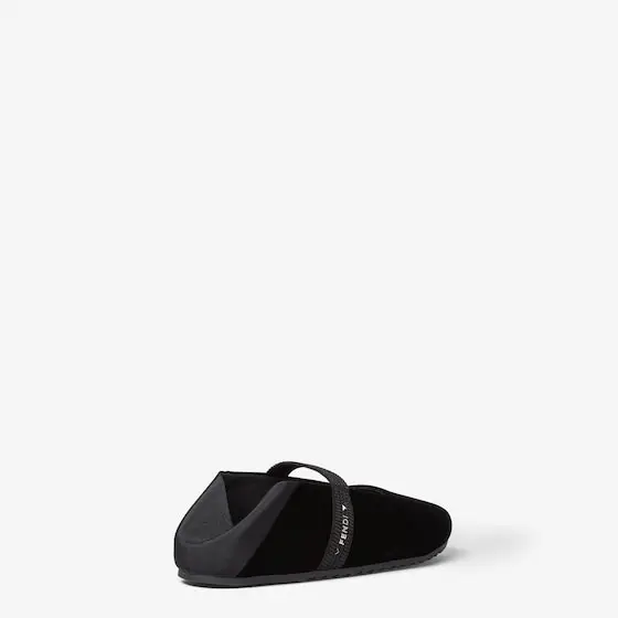 Fendi Academia Velvet Ballet Flats | Thumbnail 3