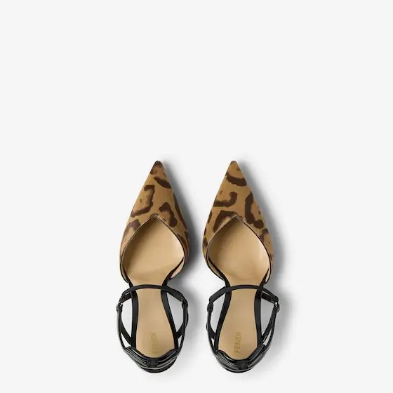 Fendi Very Colibrì Hair-On Leather High-Heeled Slingbacks | Thumbnail 4 Fendi Very Colibrì Hair-On Leather High-Heeled Slingbacks | Thumbnail 4