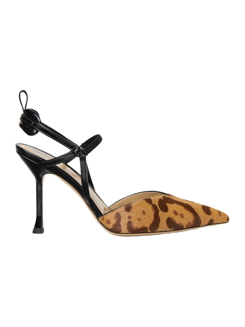 Fendi Very Colibrì Hair-On Leather High-Heeled Slingbacks
