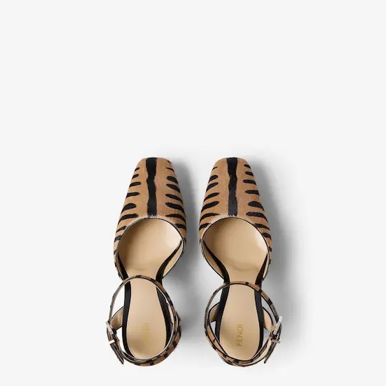 Fendi After 9 Hair-On Leather Slingbacks | Thumbnail 4 Fendi After 9 Hair-On Leather Slingbacks | Thumbnail 4