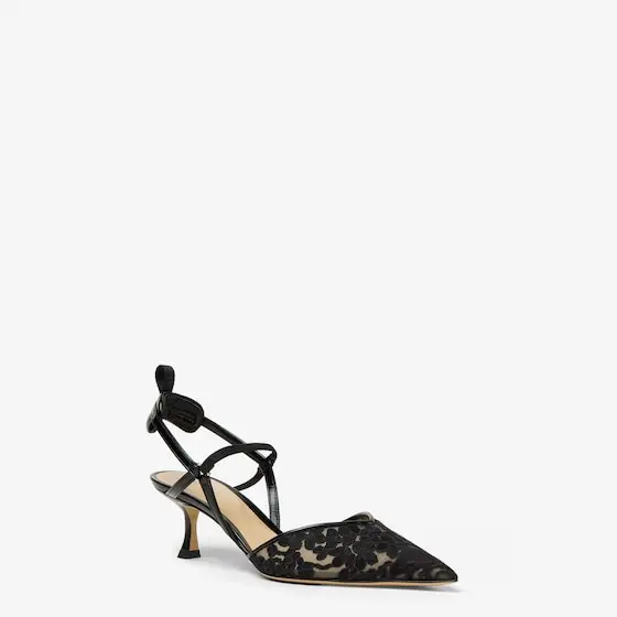 Fendi Very Colibrì Tulle Medium-Heeled Slingbacks | Thumbnail 2